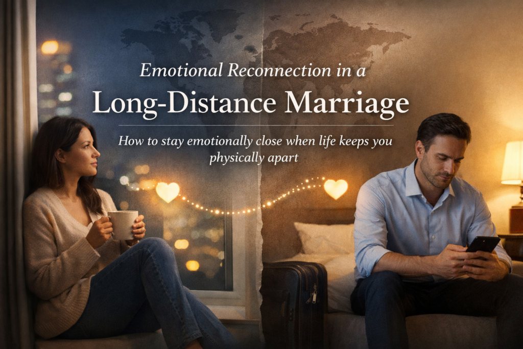 emotional reconnection in long-distance marriage couple
